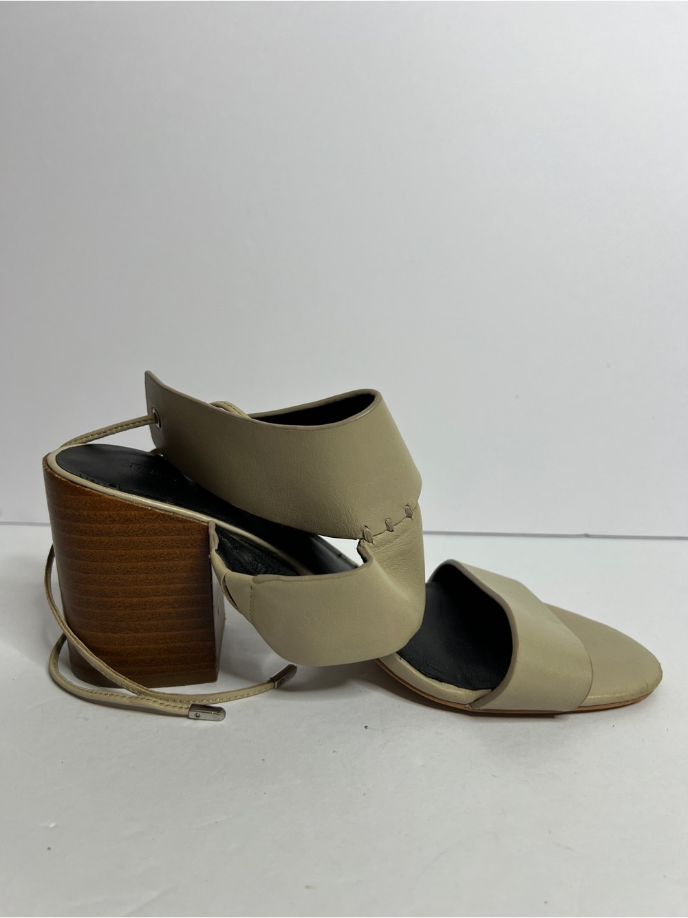 Rebecca Minkoff Tan Leather Wrap Around Block Heel Sandals Women Size 6M Trendy